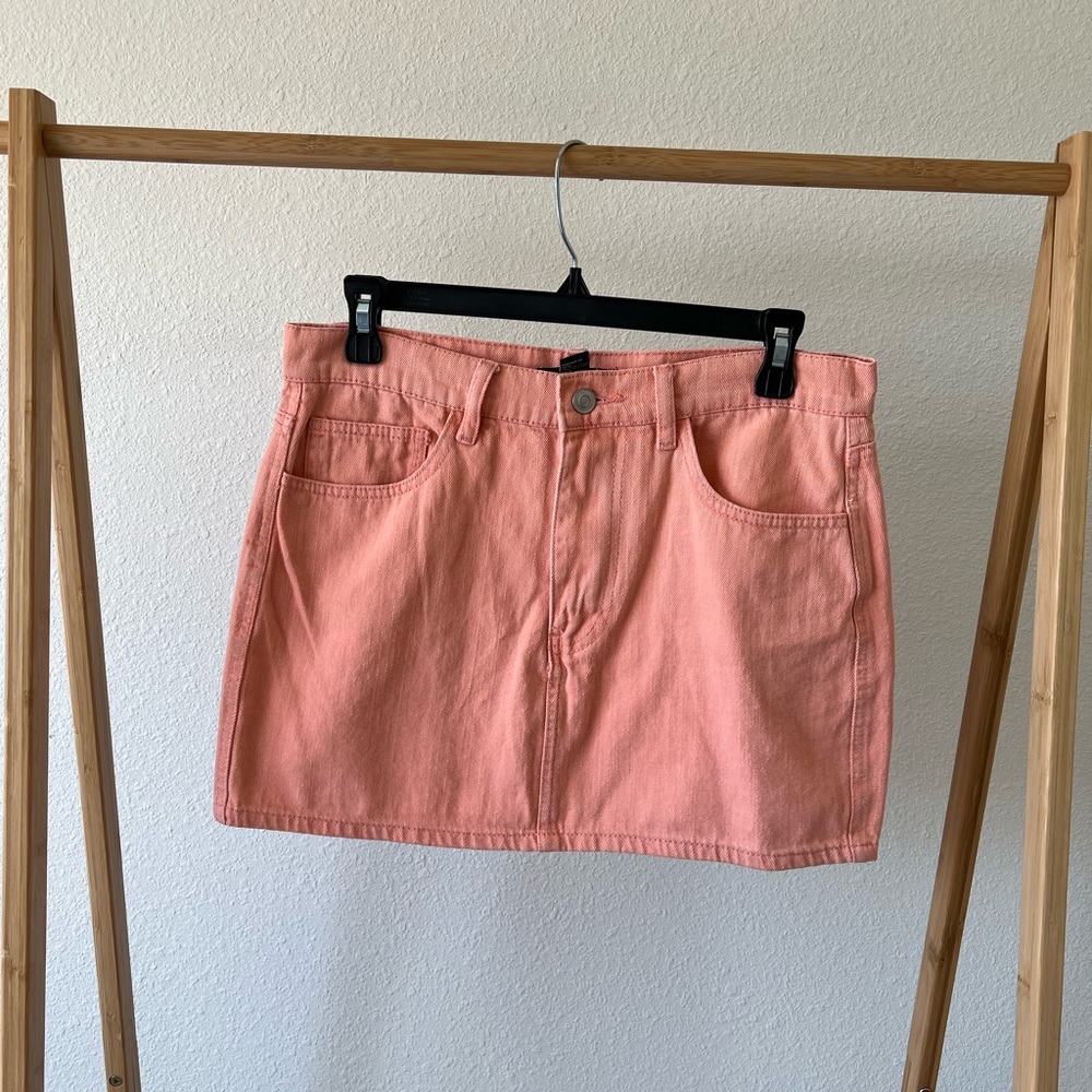 Forever 21 Peach Jean Skirt (29)